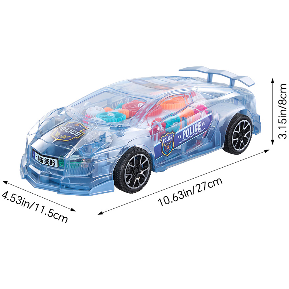 H&O Direct Transparent Police Car Toy with Light Music Image 6