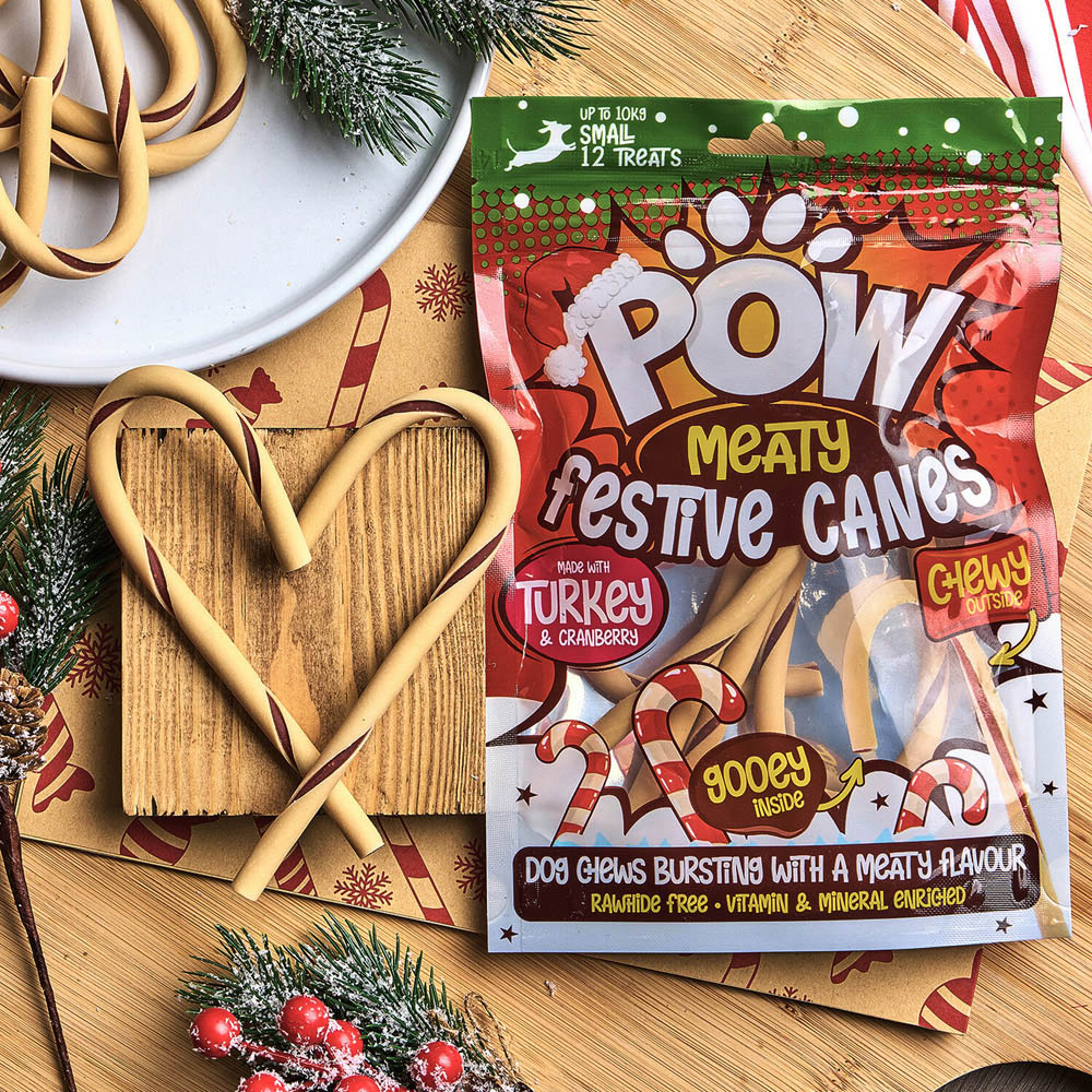 POW Meaty Festive Canes Dog Treats Image 4