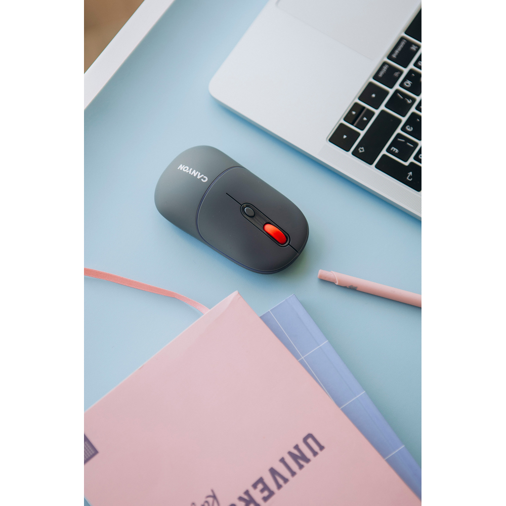 Canyon MW-22 Dark Grey Rechargeable Dual Mode Wireless Mouse Image 7