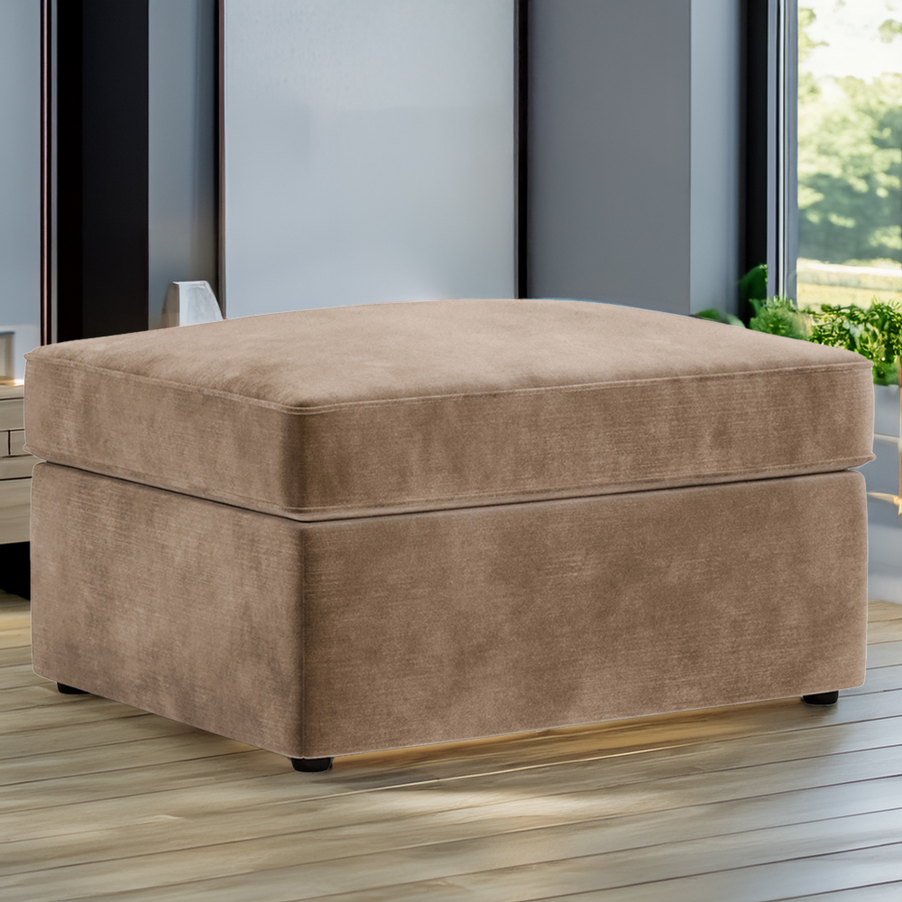 Jay-Be Cedar Luxe Velvet Fold-Out Footstool Bed with Comfort Mattress Image 1