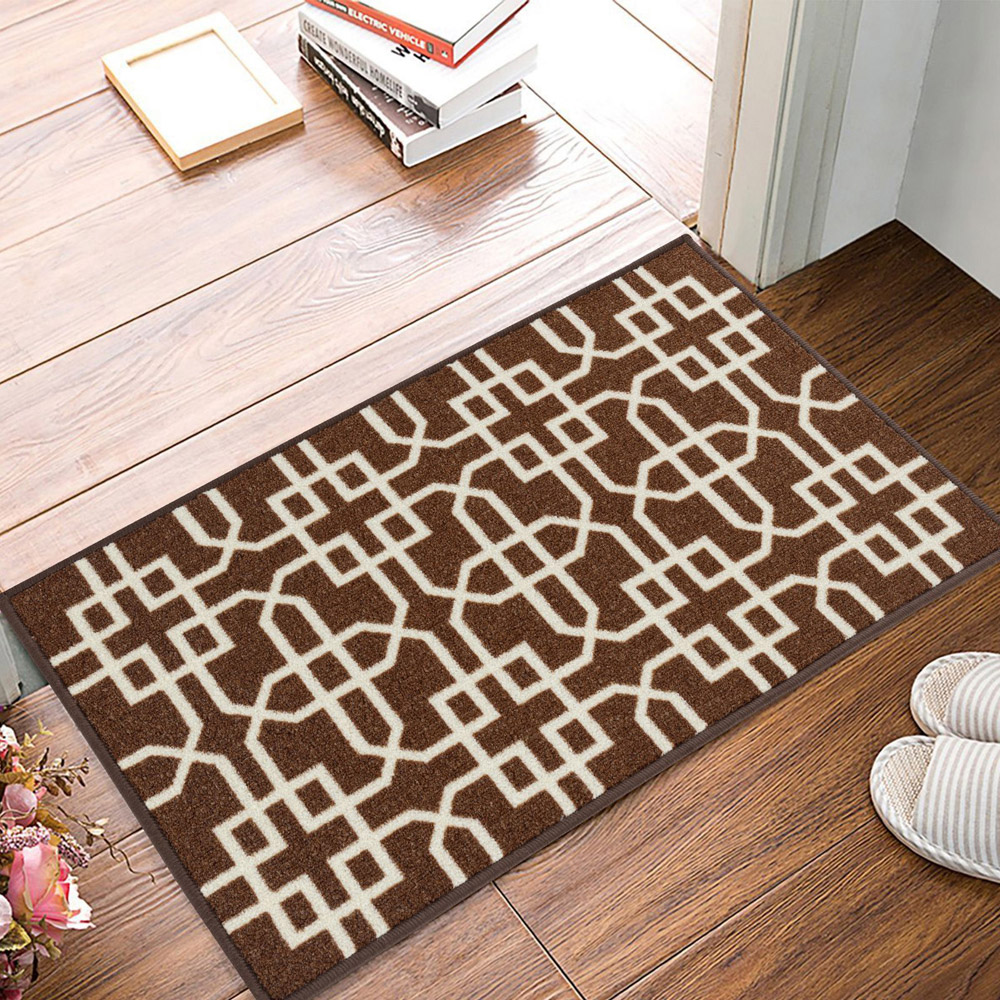 Smart Living Siam Brown and Cream Gel Back Non-Slip Mat 67 x 120cm Image 3