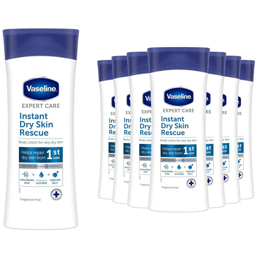 Vaseline Expert Care Instant Dry Skin Rescue Body Lotion 400ml 8 Pack Image 1