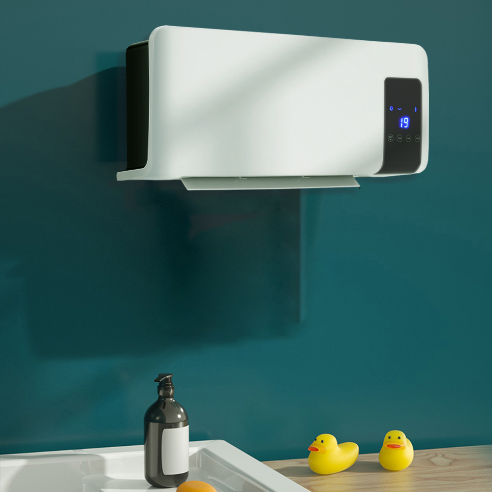 Living and Home White PTC Ceramic Wall Mounted Electric Heater with Remote Control 2000W Image 2