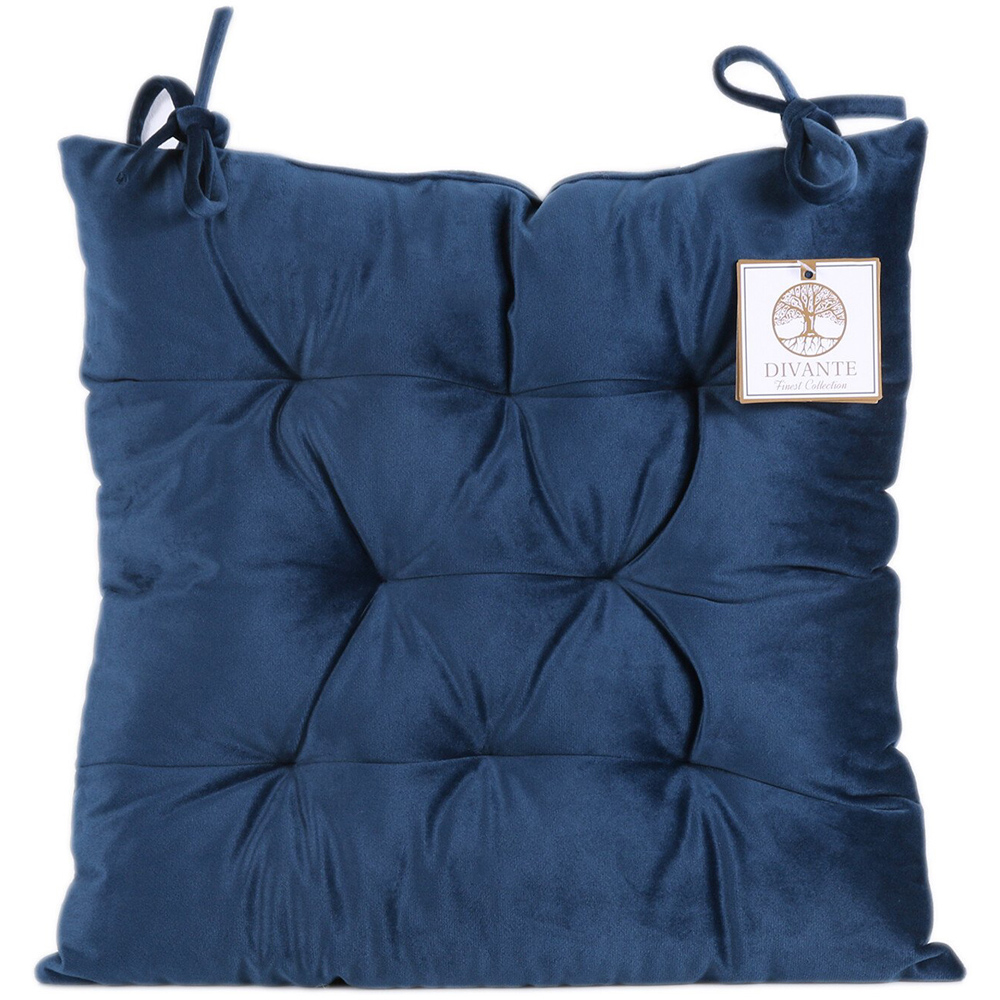 Divante Navy Velvet Seat Pad 40 x 40cm Image