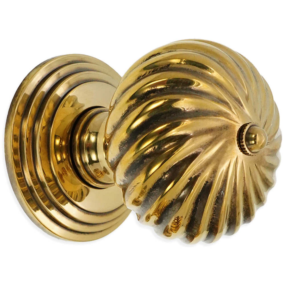 Spira Brass Aged Brass Burcot Mortice Door Knob 2 Pack Image 3