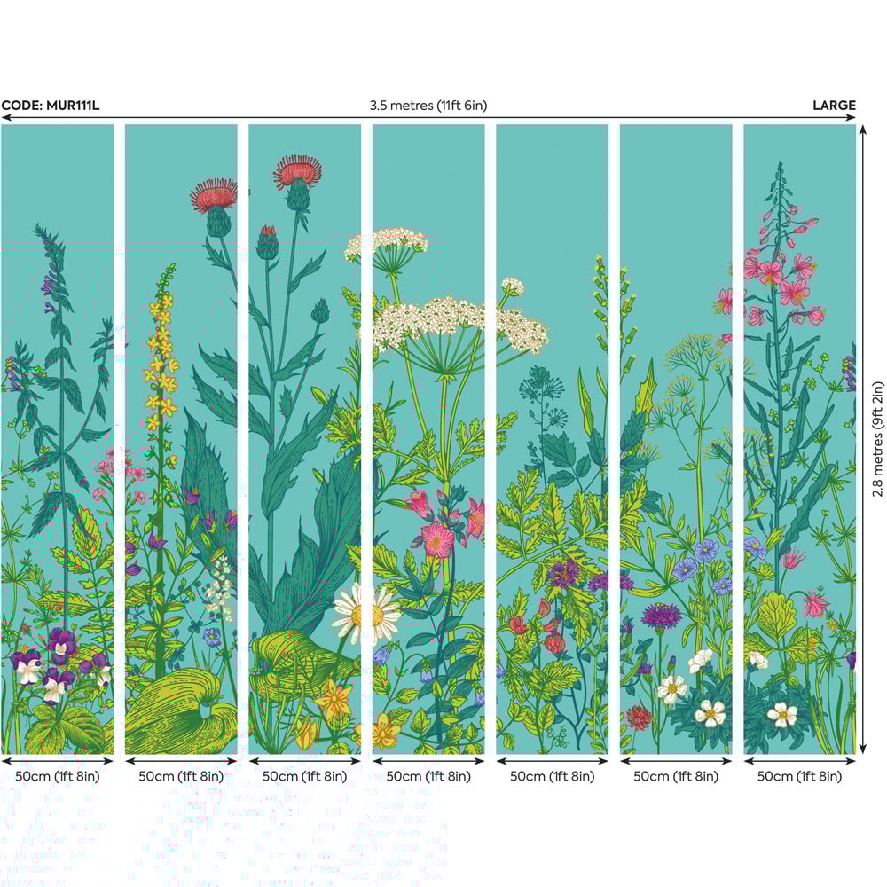 Origin Murals Botanical Fleur Multicolour Wall Mural Image 3