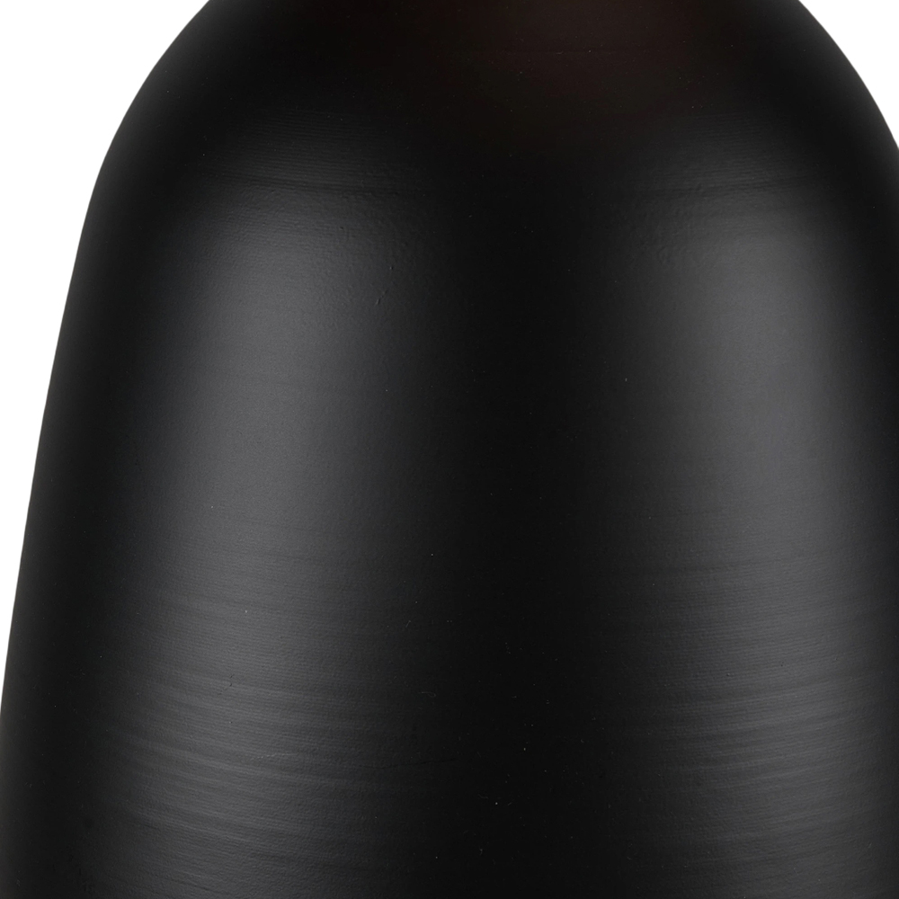 Living and Home Black Round Glass Bell Shaped Base Side Table Image 5
