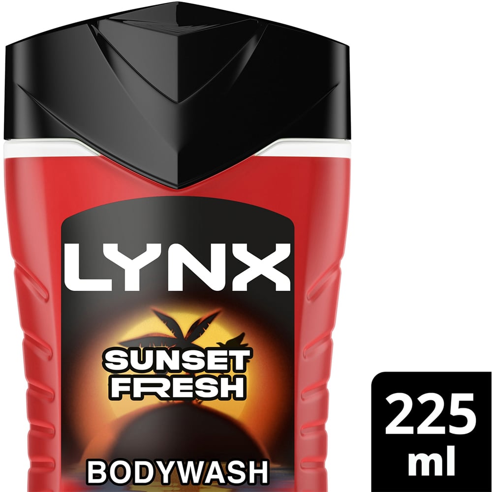 Lynx Men Sunset Fresh 3-in-1 Body Wash 225ml 24 Pack Image 6