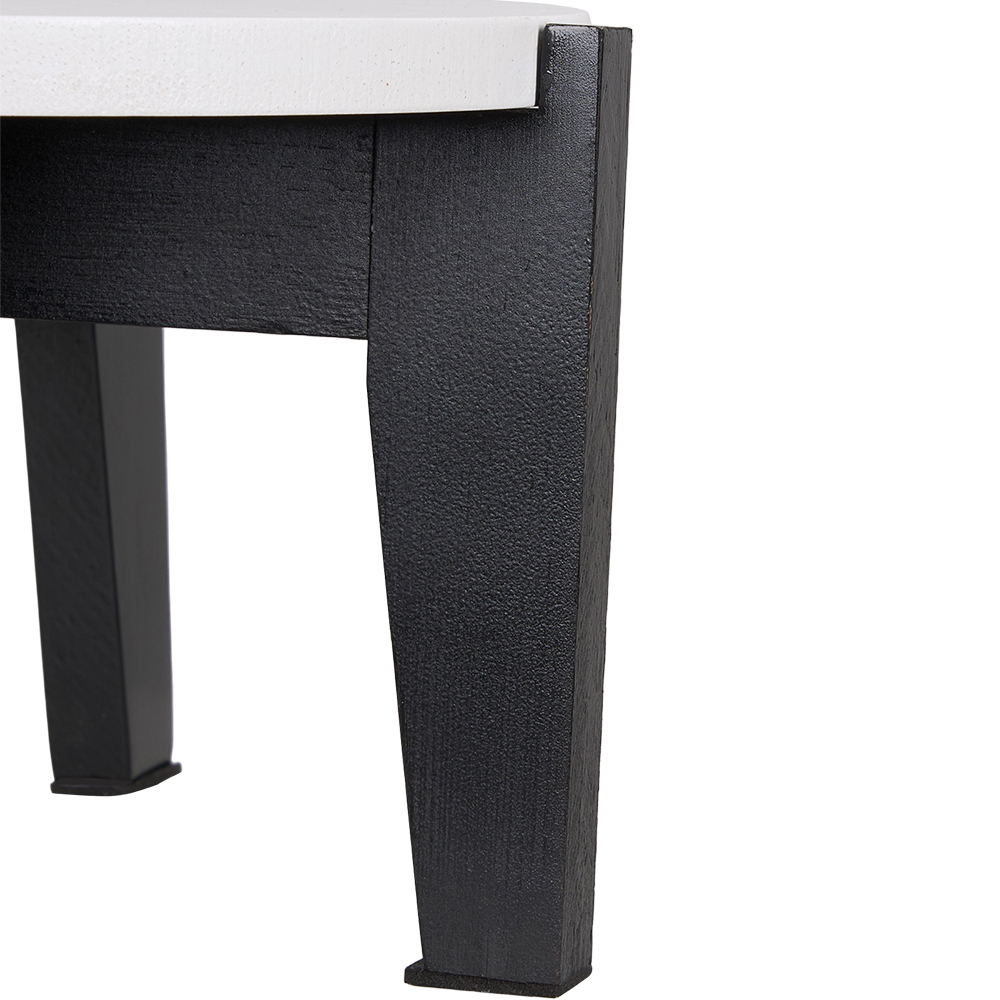 Living and Home Black and White Bamboo Raised Plant Stand 24cm Image 6