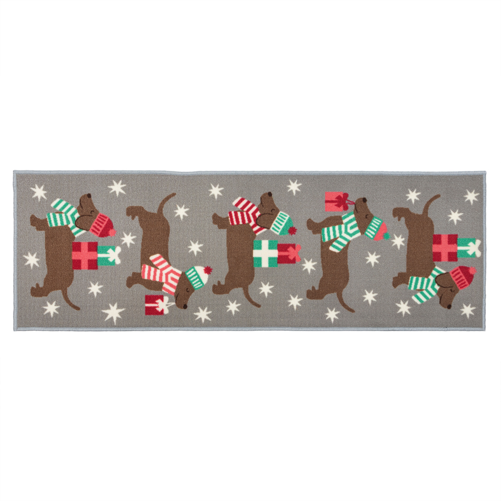 JVL Premium Christmas Doggy Gifts Nylon Pile Washable Runner 50 x 150cm Image 2