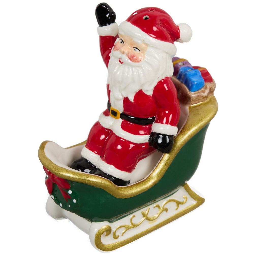 Santa Sleigh Salt and Pepper Shakers Set Image 6