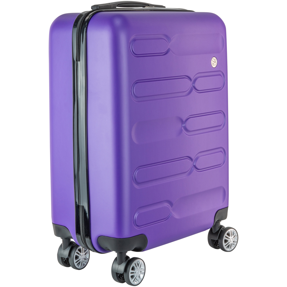 SA Products Purple Carry On Cabin Suitcase 55cm Image 2