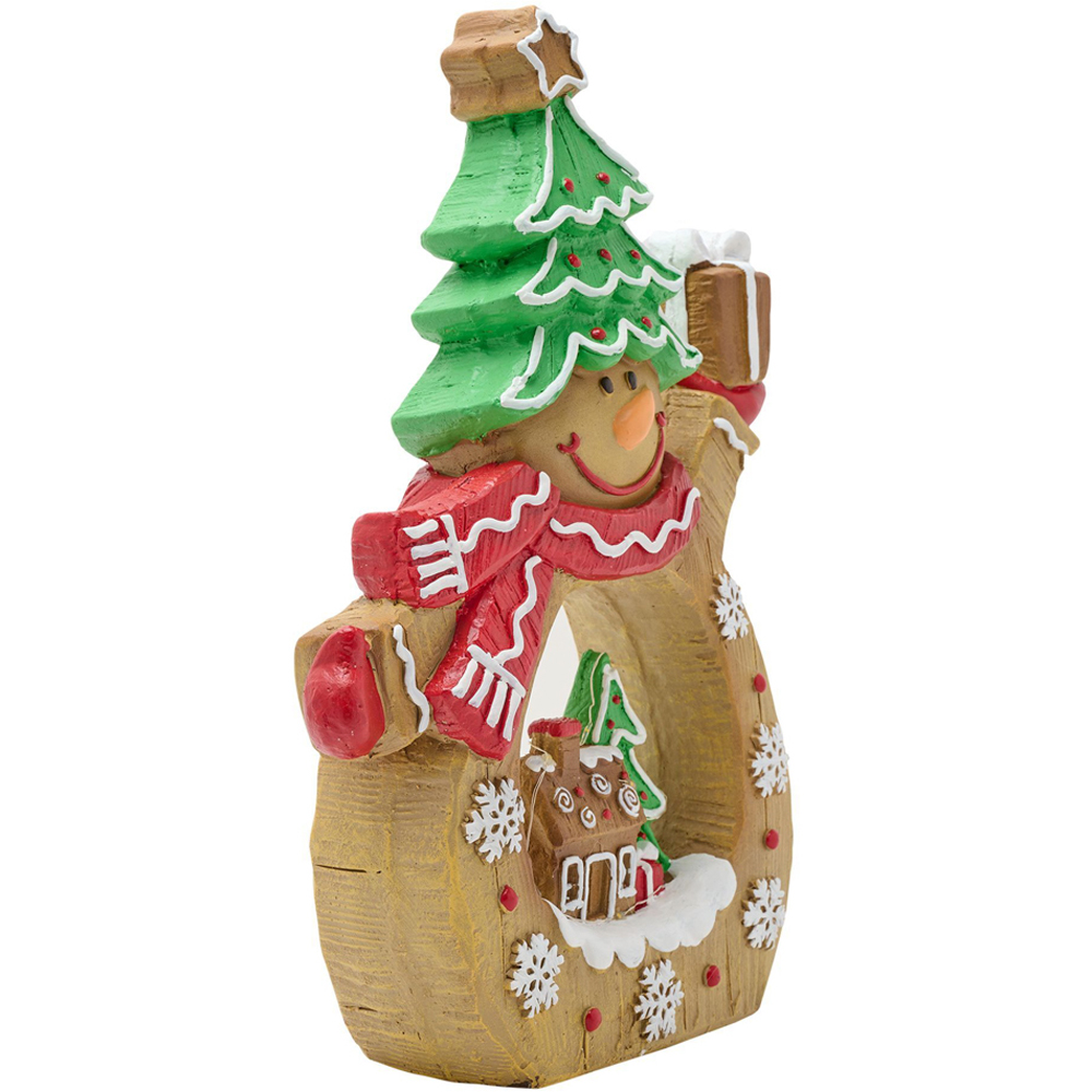 The Seasonal Gift Co. Gingerbread Snowman Scene LED Christmas Decoration 38cm Image 3