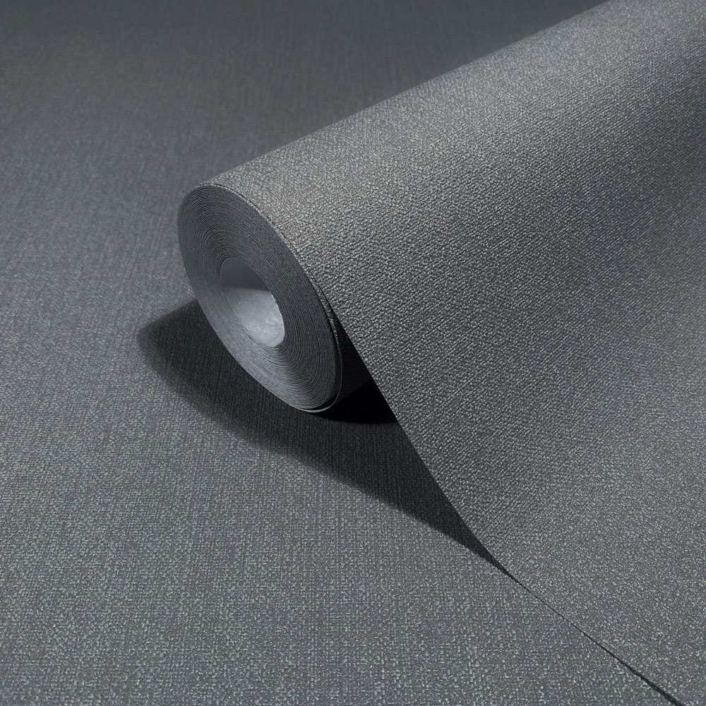 Galerie Industrial Effects Plain Black Wallpaper Image 2