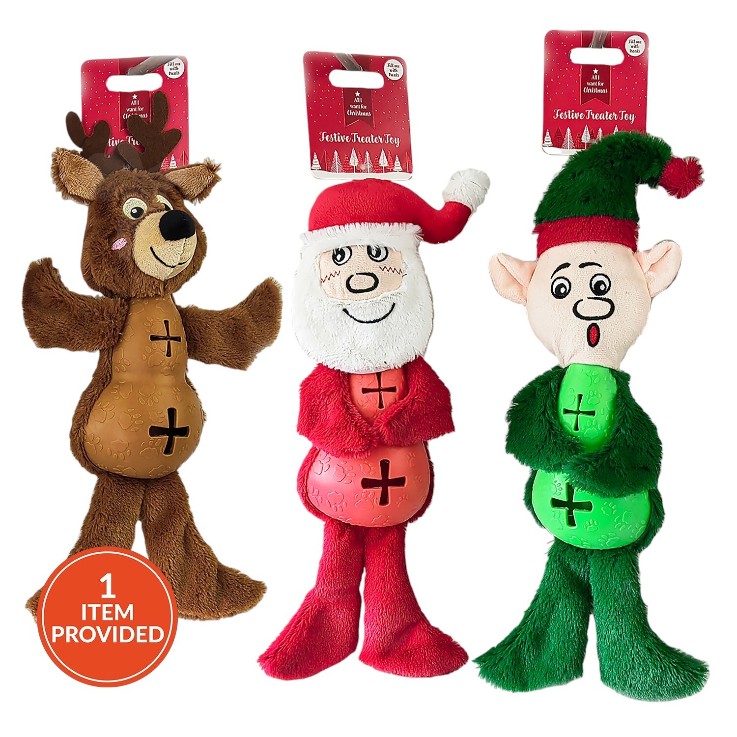 Festive Treater Dog Toy Image 1