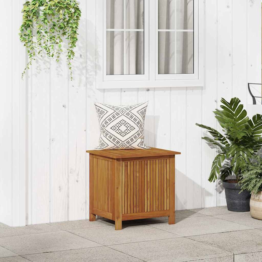 Walplus Rustic Solid Acacia Wood Storage Box Image 2