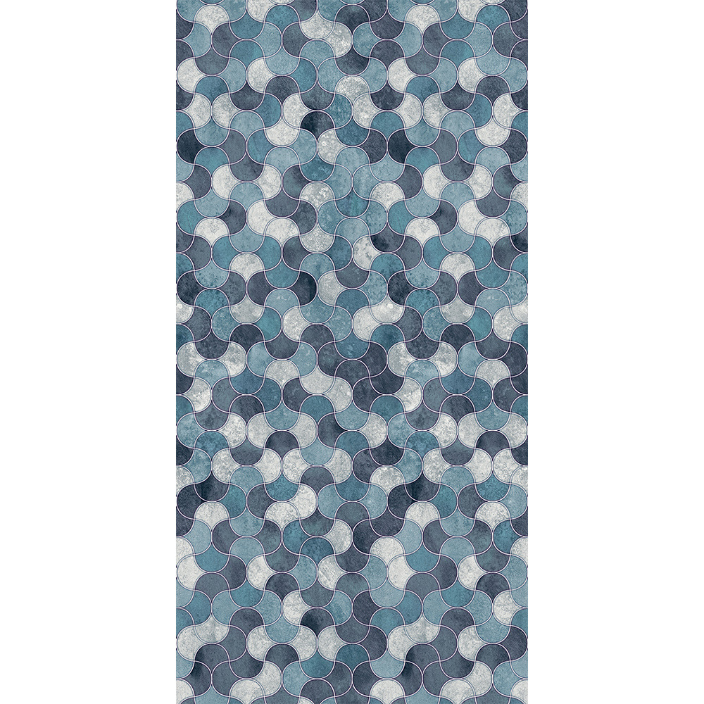 Wetwall Alloy Blue Scallop Shower Wall Panel 600mm Image 2