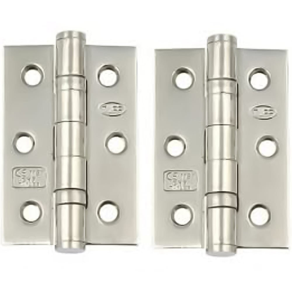 Golden Grace Polished Chrome Finish Ball Bearing Timber Door Hinge 75mm Image