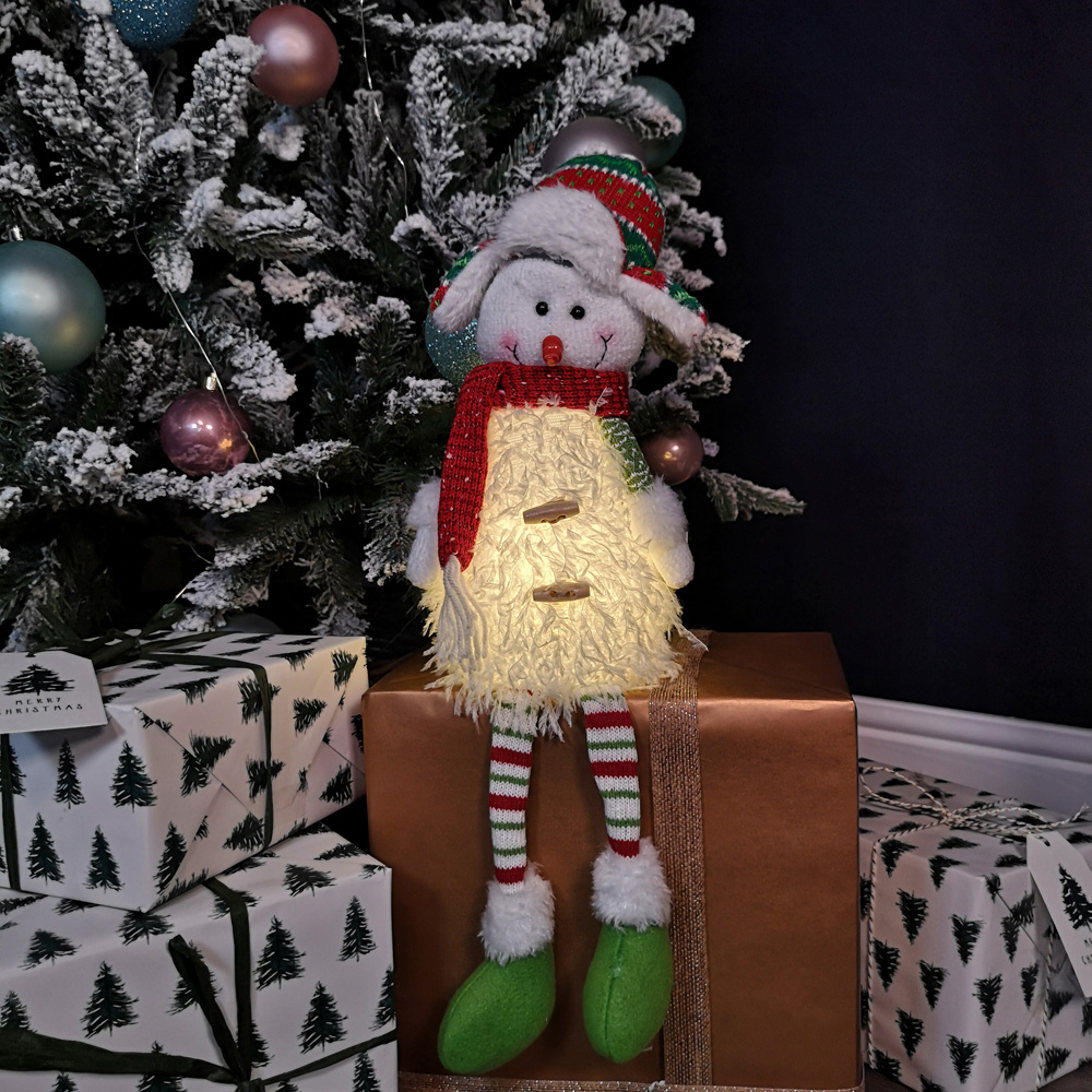 Samuel Alexander Dangly Leg Snowman LED Christmas Decoration Image 2