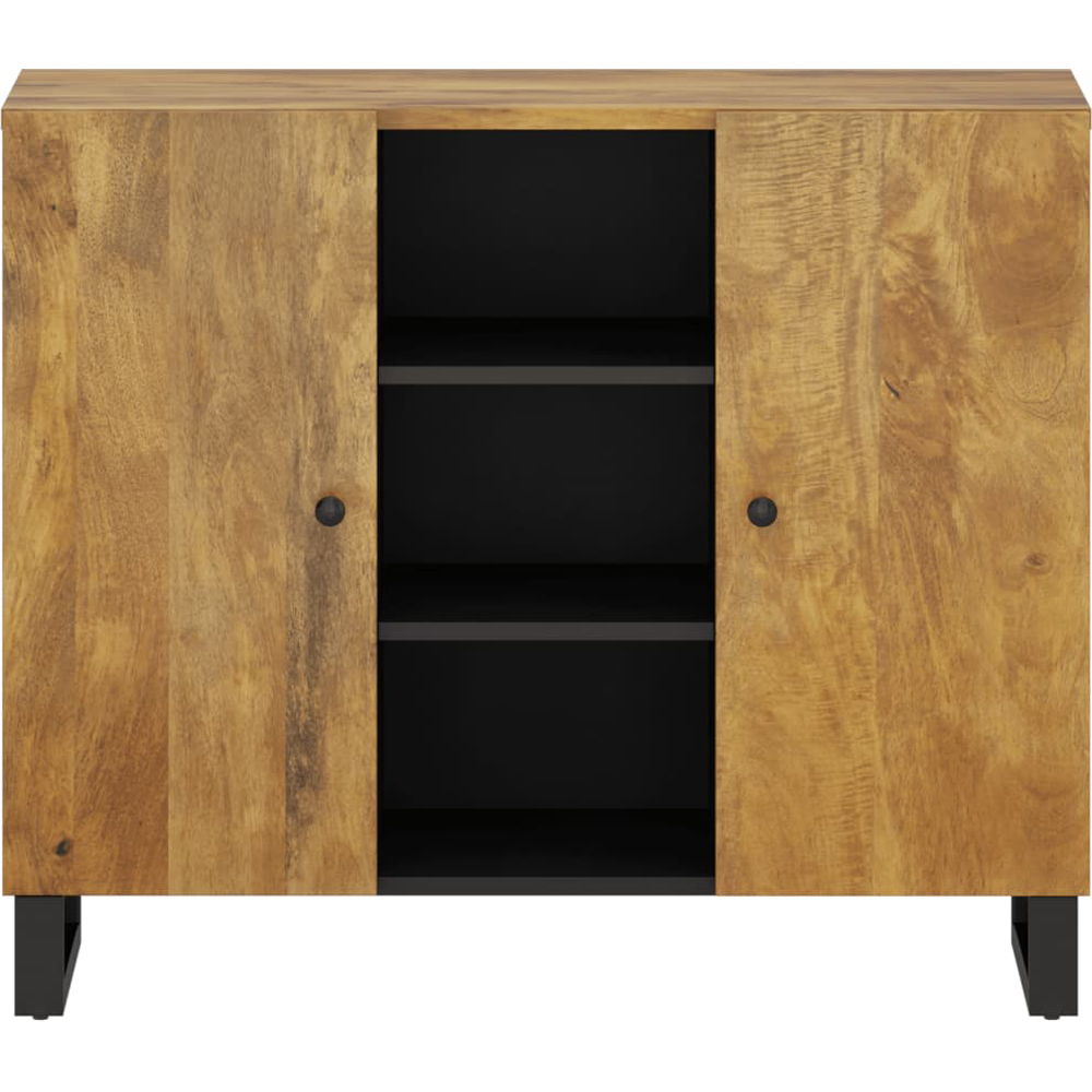 vidaXL 2 Door Grey Highboard Image 3