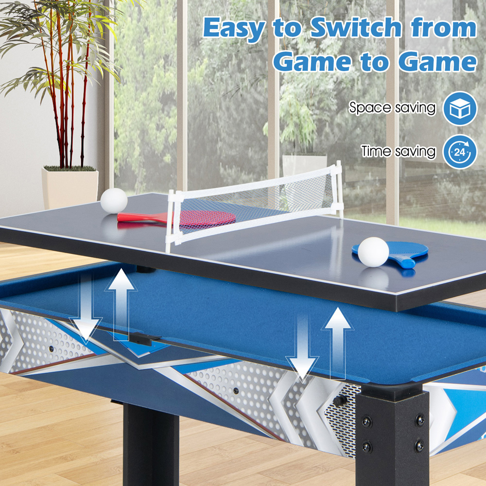 Costway Kids 6 in 1 Game Table Play Set Image 8
