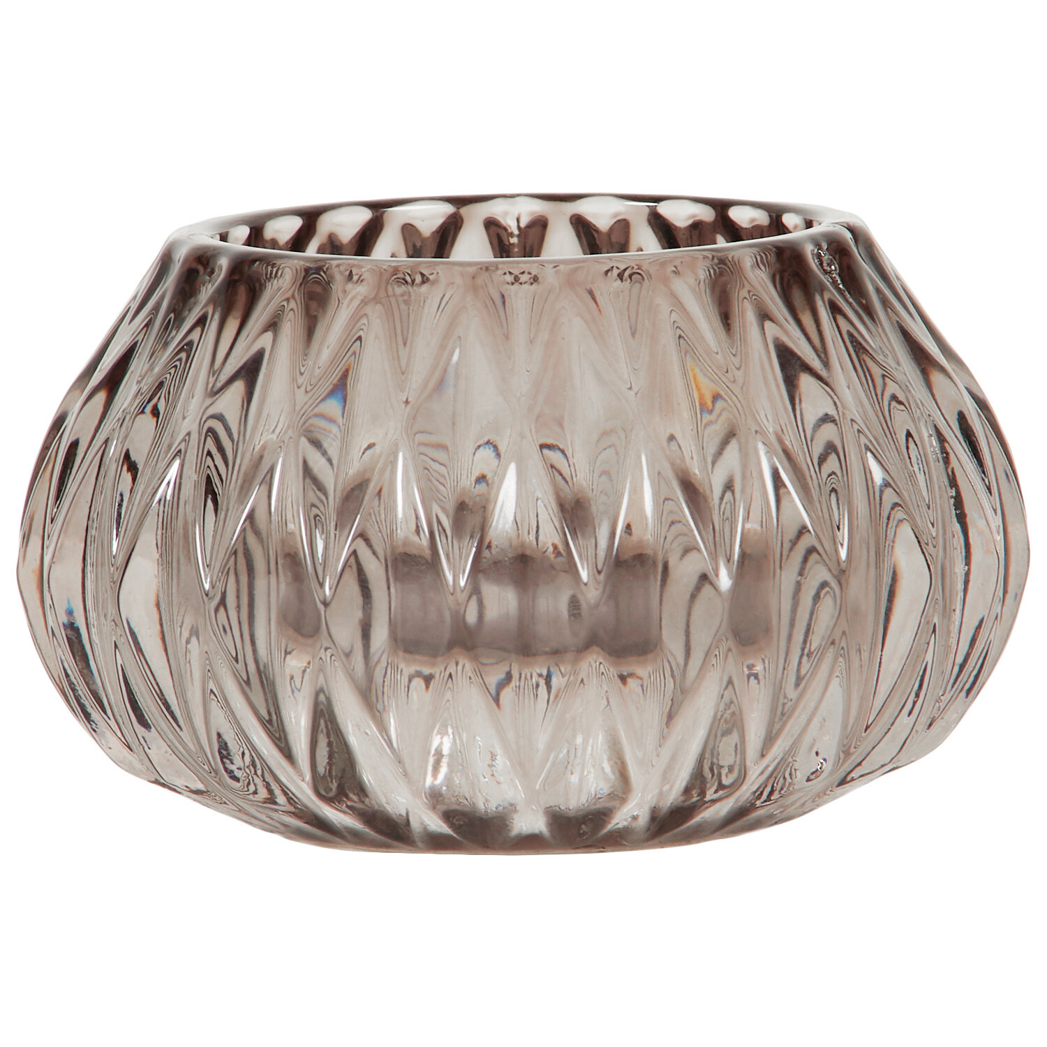 Crystal Style Candle Holder Black Image 1