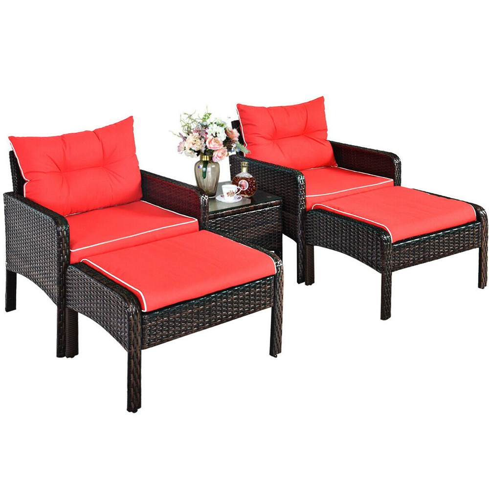 Costway 2 Seater Rattan Wicker Lounge Set Image 2