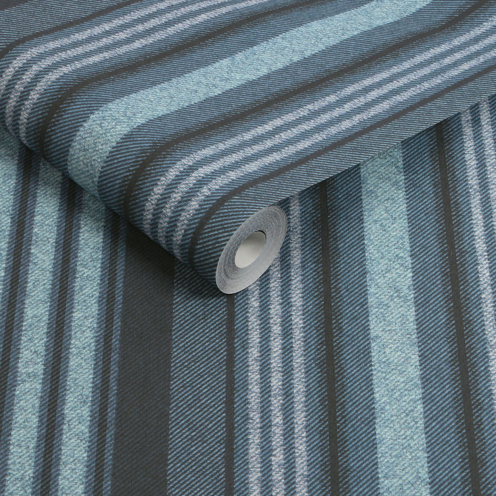 Superfresco Easy Loom Stripe Archival Blue Wallpaper Image 2