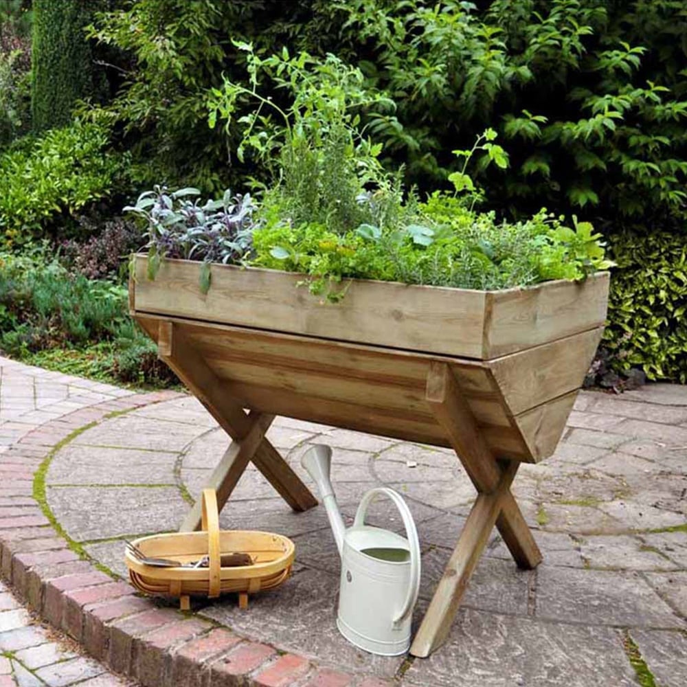 Forest Garden Timber Outdoor Trough Planter Image 2