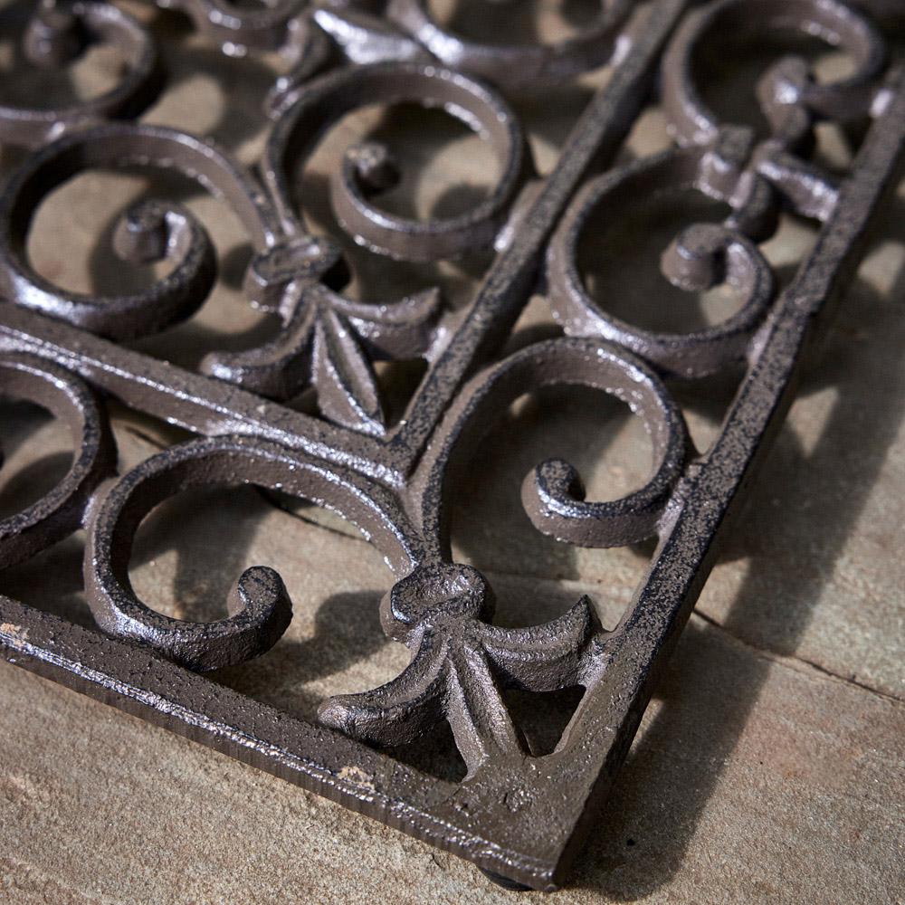 Dibor Ornate Cast Iron Door Mat 35 x 56cm Image 3