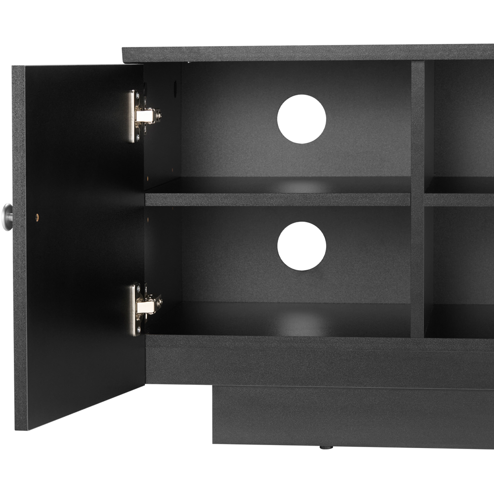 TTAP Venice Black 2 Door 2 Shelf TV Cabinet Image 4
