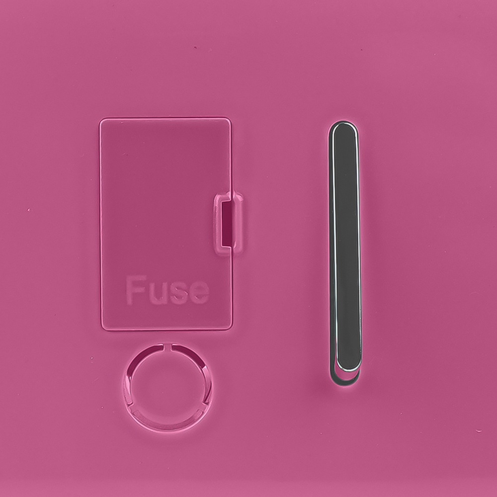Trendi Switch 13amp Candy Pink Fused Spur with Flex Outlet Image 2