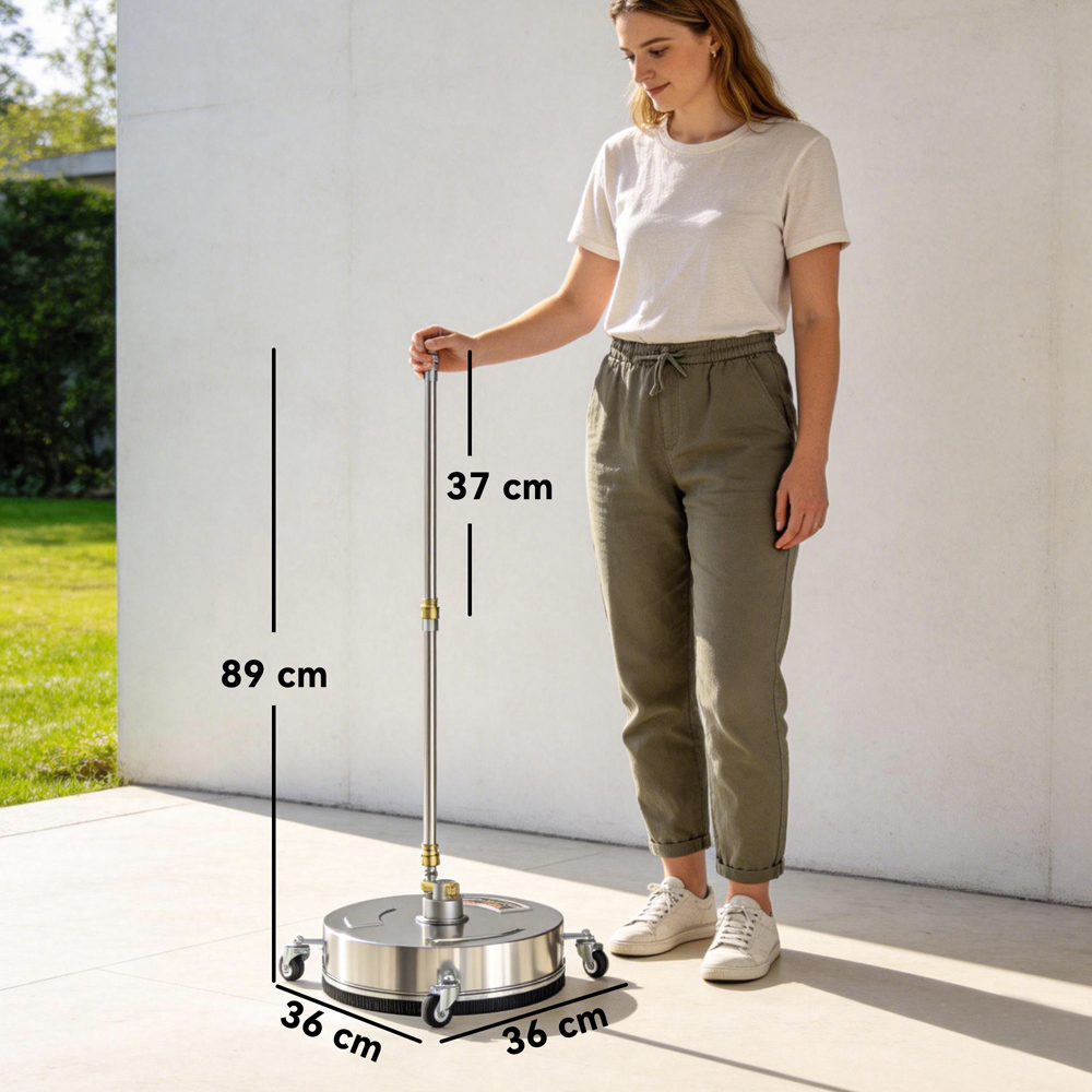 Outsunny 845-013V00SR 33cm Surface Cleaner Pressure Washer with Wheels 250 Bar Image 9