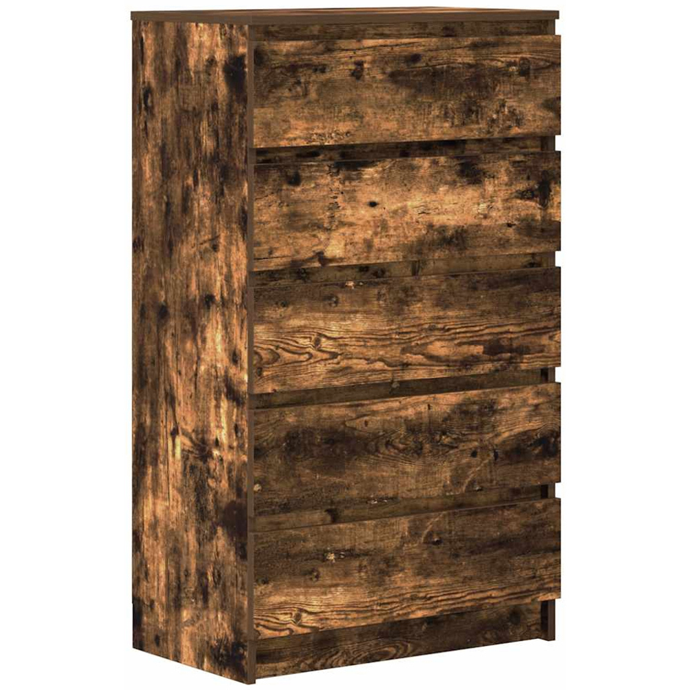 vidaXL 5 Drawer Smoked Oak Chest of Drawers Image 2