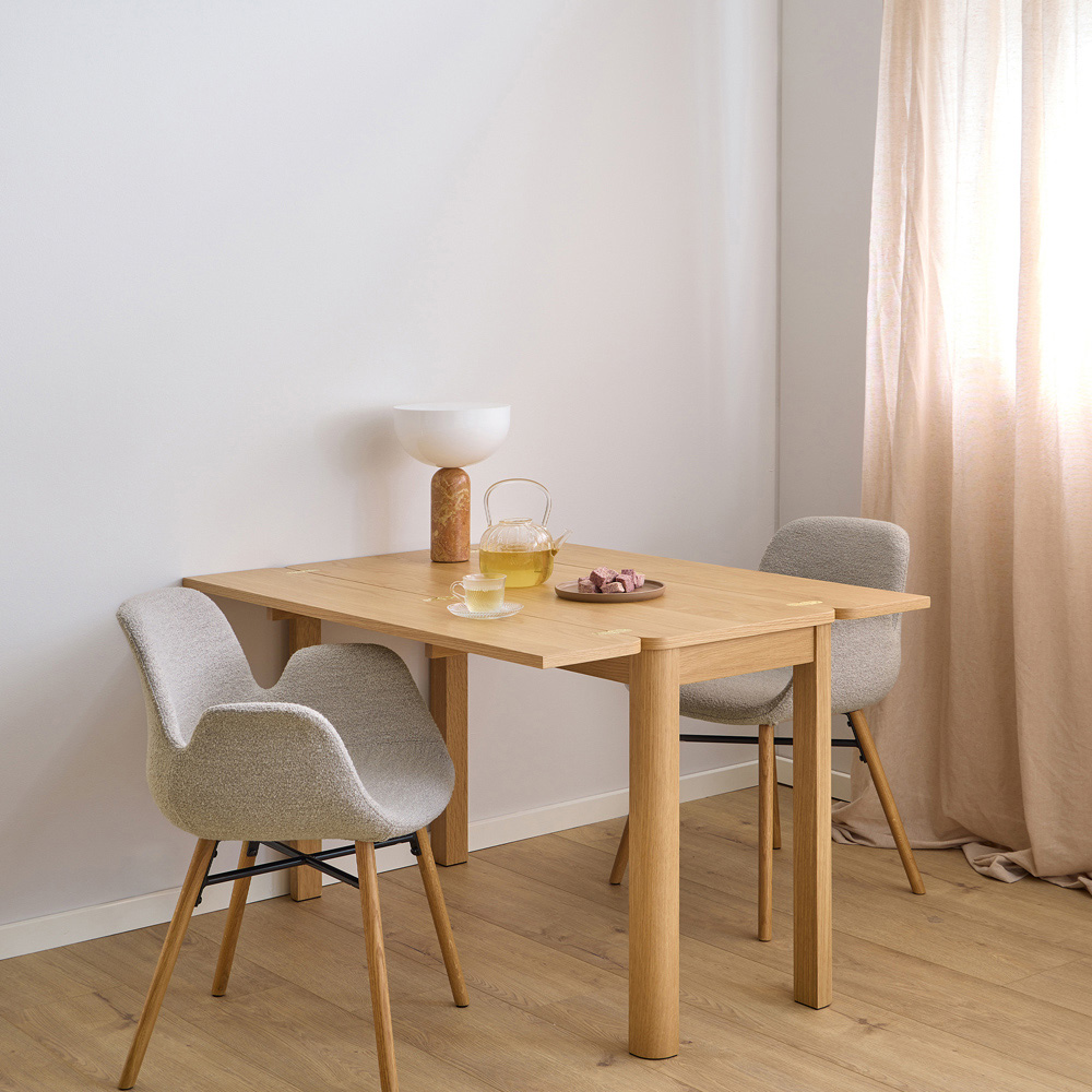 Florence Southampton 4 Seater Extendable Rectangular Dining Table Matt Oak Image 8