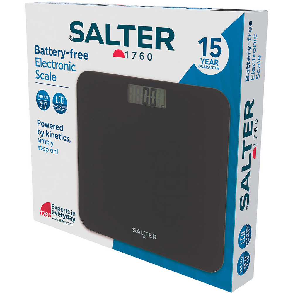 Salter Battery-Free Electronic Scale Black Image 3