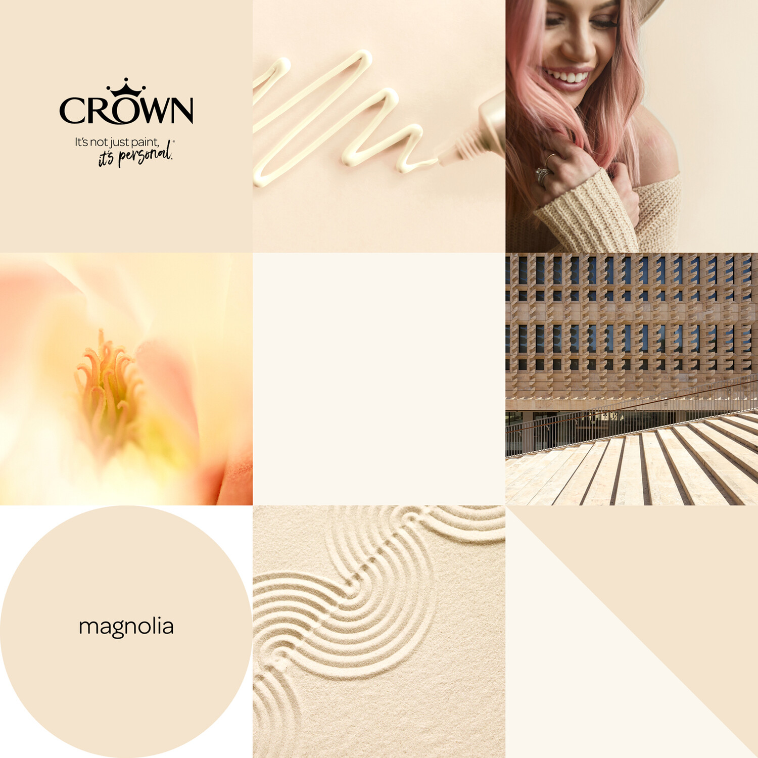 Crown Walls & Ceilings Magnolia Mid Sheen Emulsion Paint 2.5L Image 7