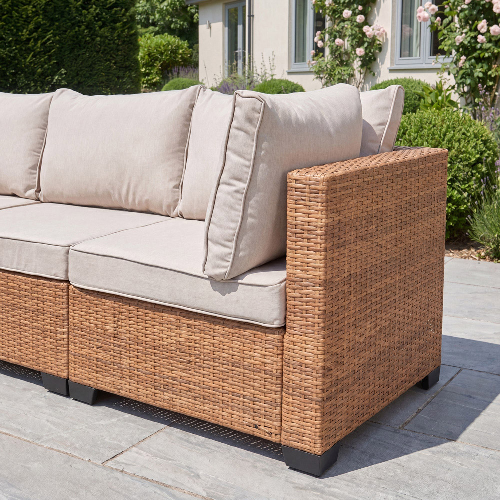 Artemis Home Saviano 8 Seater Grey Rattan Modular U-Shaped Corner Sofa Set Image 2