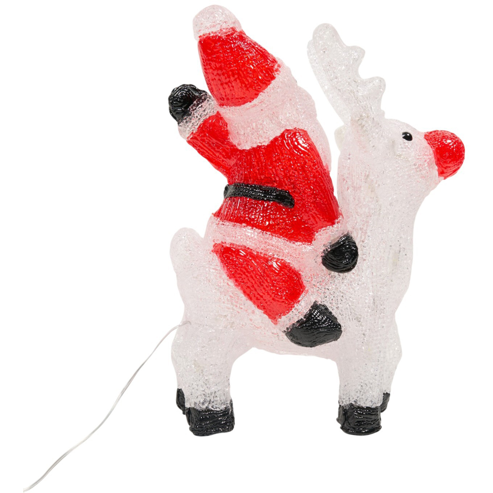 Acrylic Santa and Reindeer Decoration Image 7