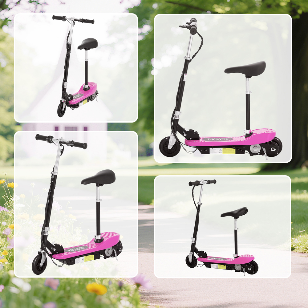 Tommy Toys Pink Foldable Powered Kick Scooter 120W Image 3