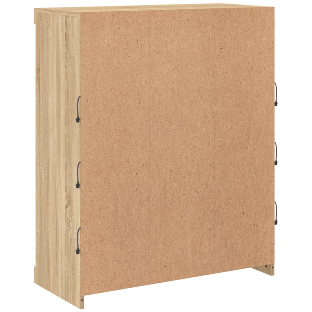 vidaXL 8 Shelf Sonoma Oak LED Sideboard Image 7