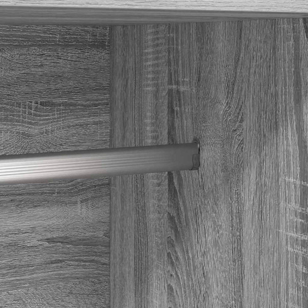 vidaXL 2 Door Grey Sonoma Wooden Wardrobe Image 9