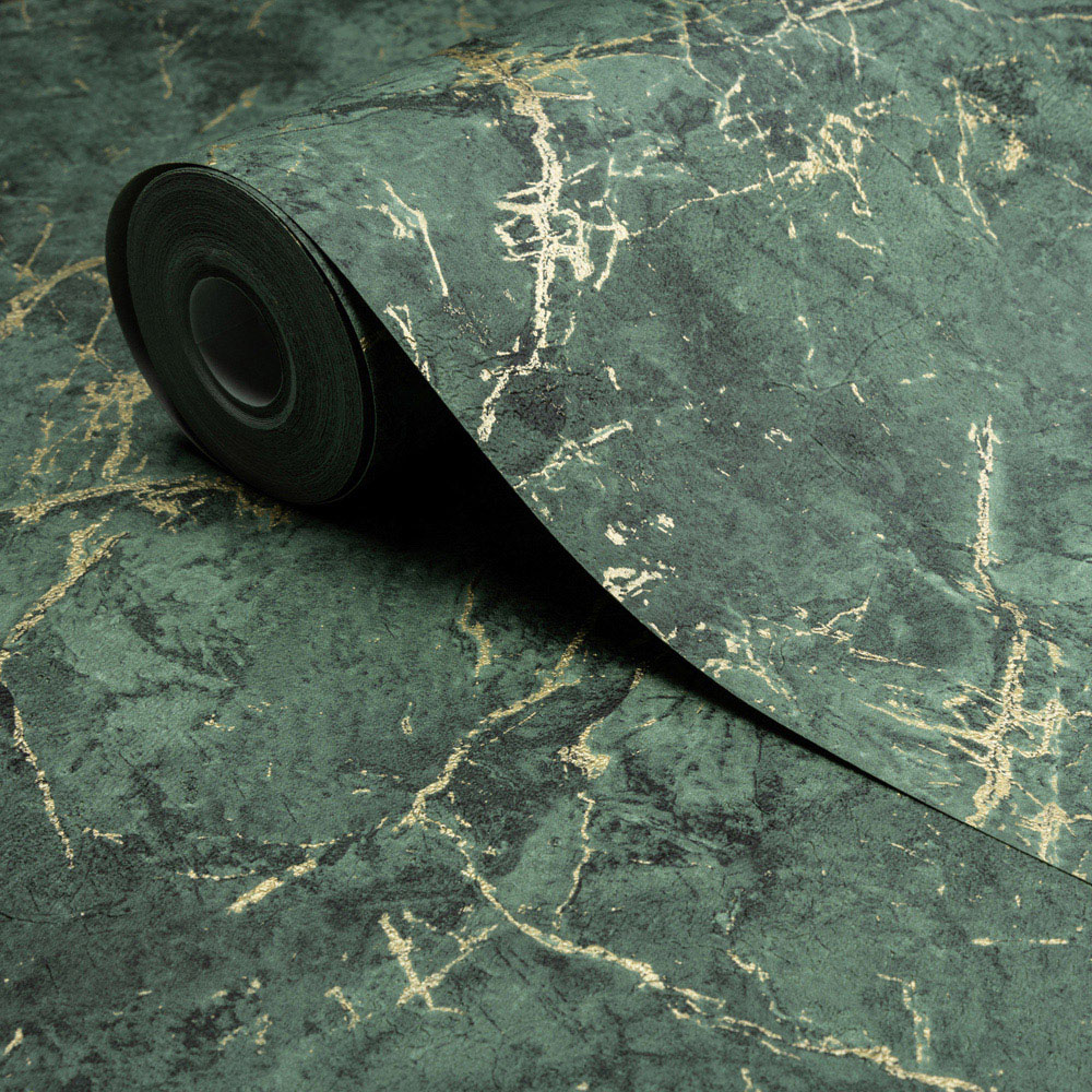 Grandeco Thassos Emerald Green Wallpaper Image 2