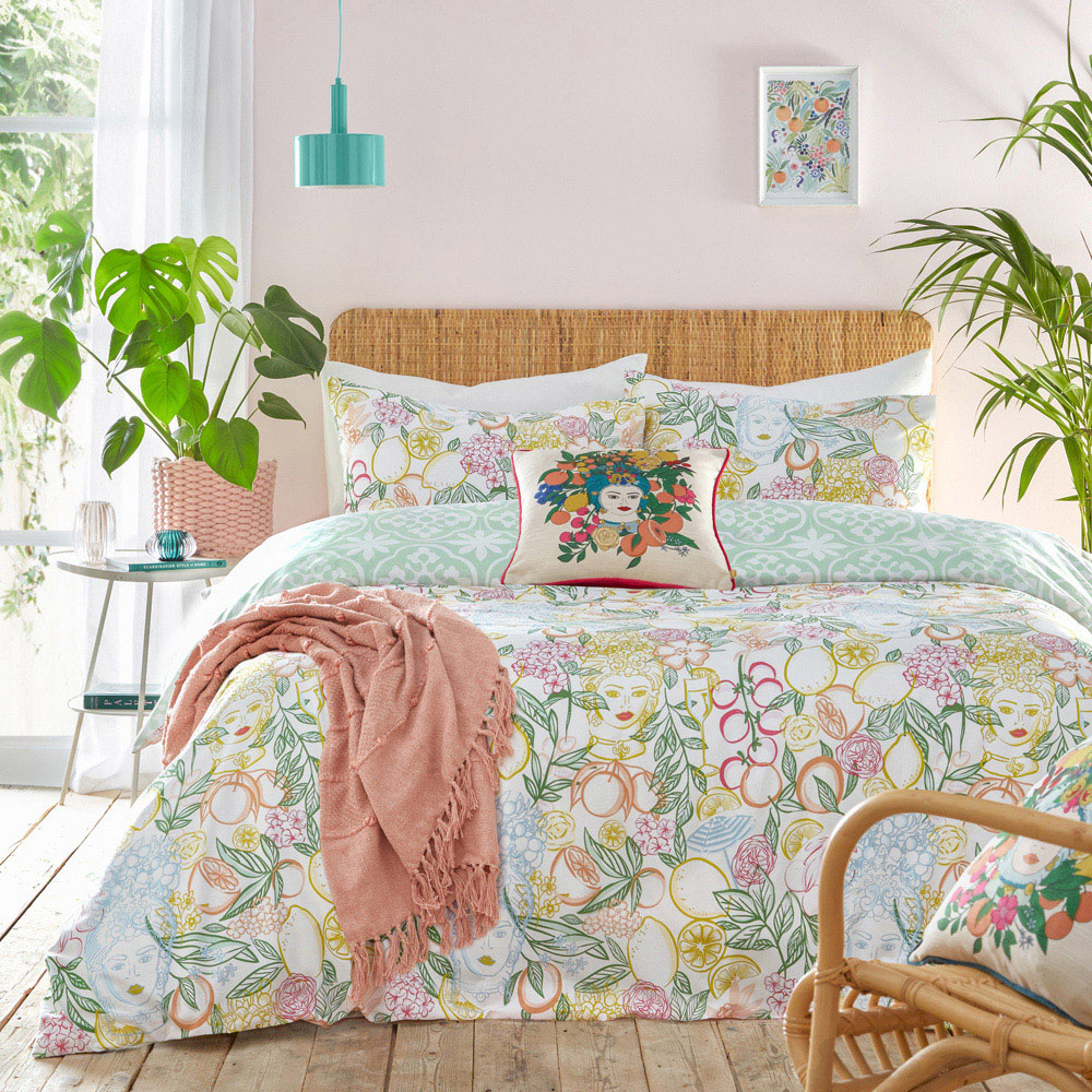 furn. Taormina Double Multi Floral Duvet Cover Set Image 4