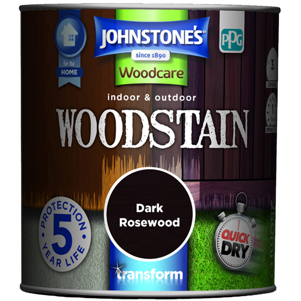 Johnstone's Dark Rosewood Woodstain 250ml Image 2