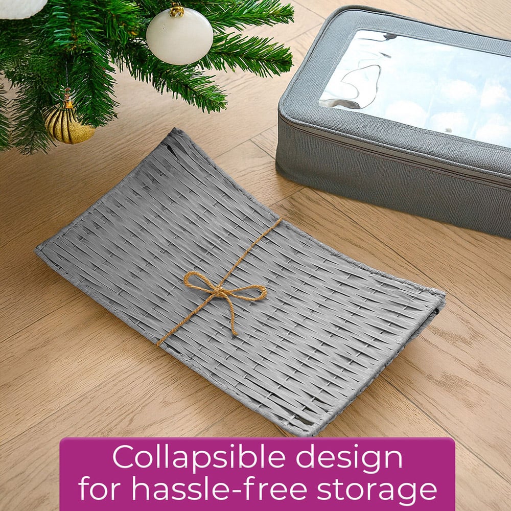 Neo Willow Christmas Tree Skirt Grey Image 6