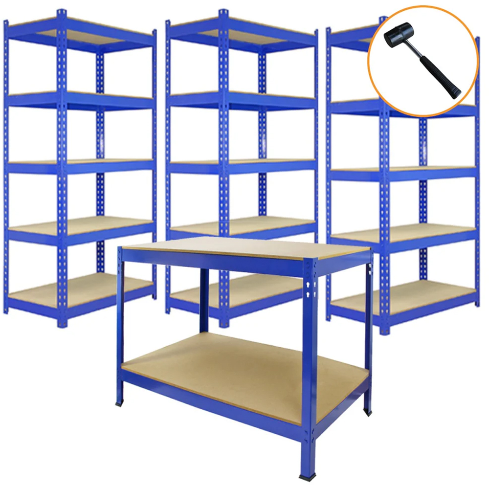 Monster Shop Q-Rax Blue Shelving Rack Set of 5 Image 2