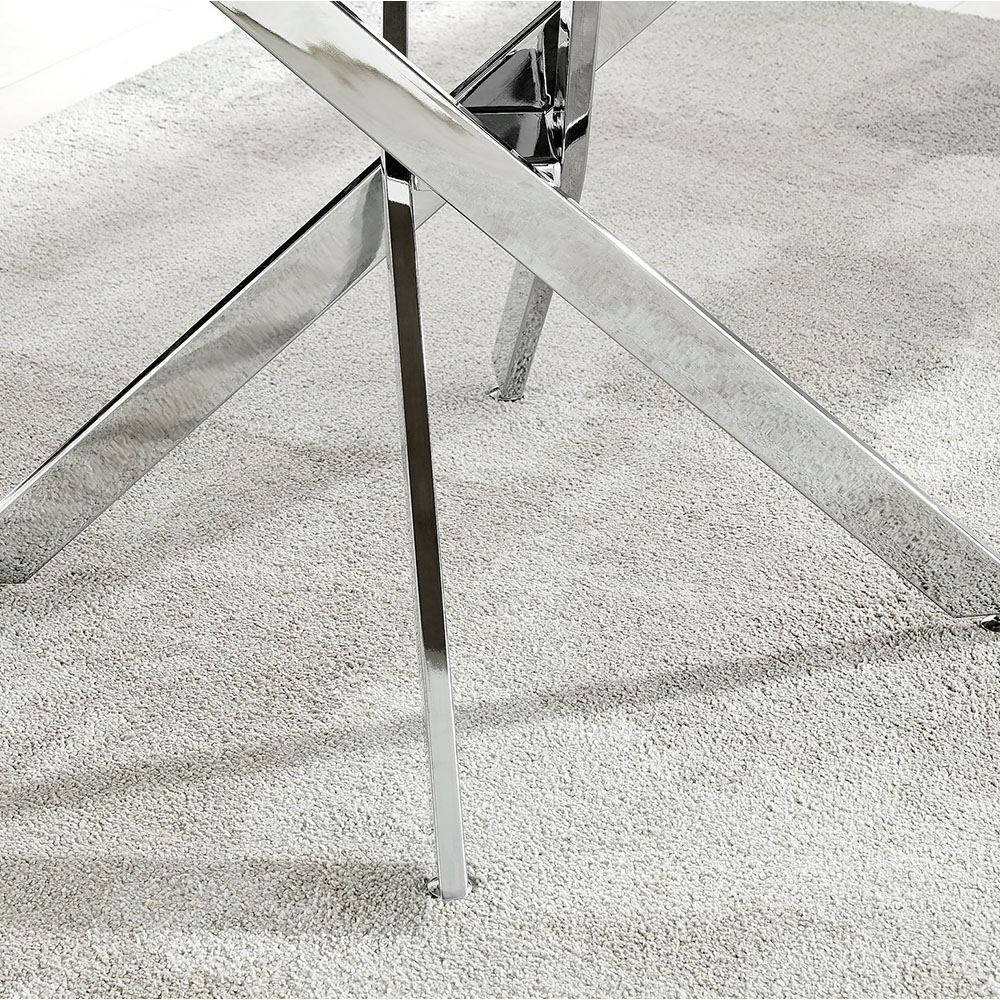 Furniturebox Arona Solara 6 Seater Round Dining Set Concrete Grey and Grey Image 7