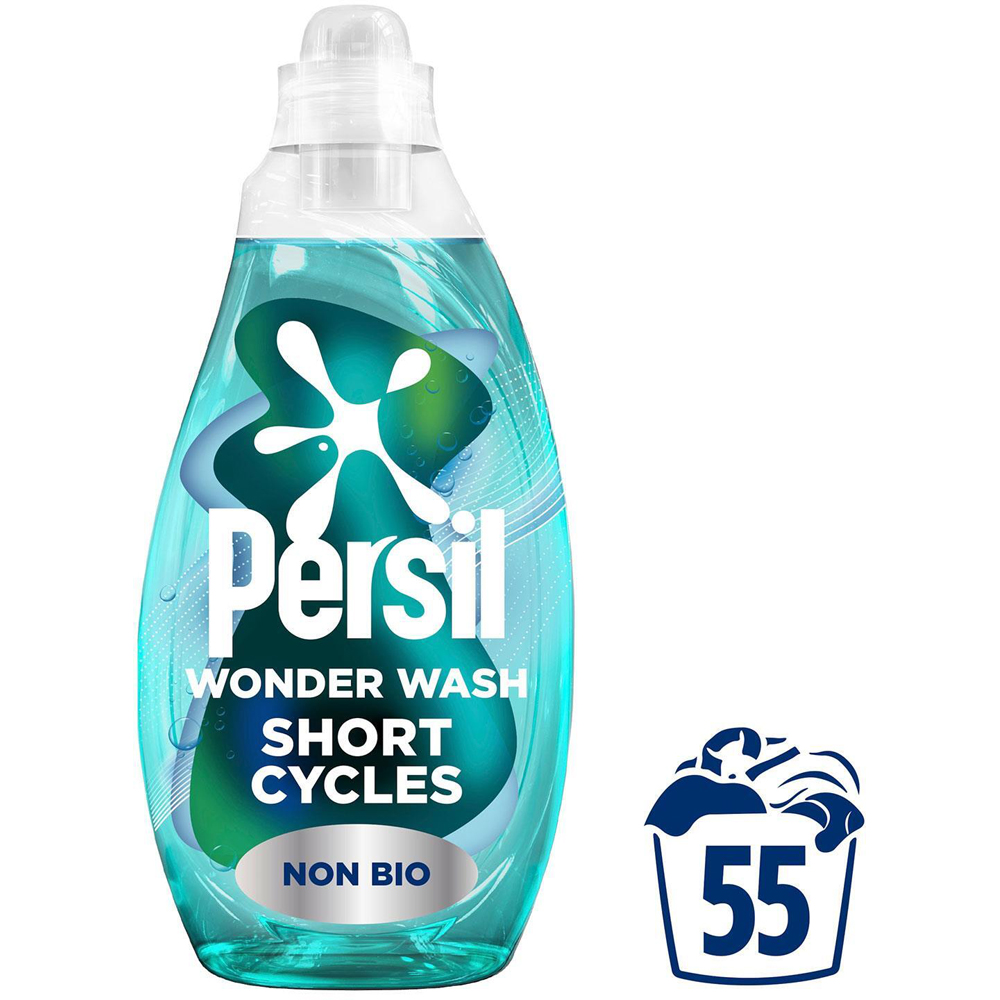 Persil Non Bio Speed Clean Wonder Wash Liquid Laundry Detergent 55 Washes 1.485L 5 Pack Image 3