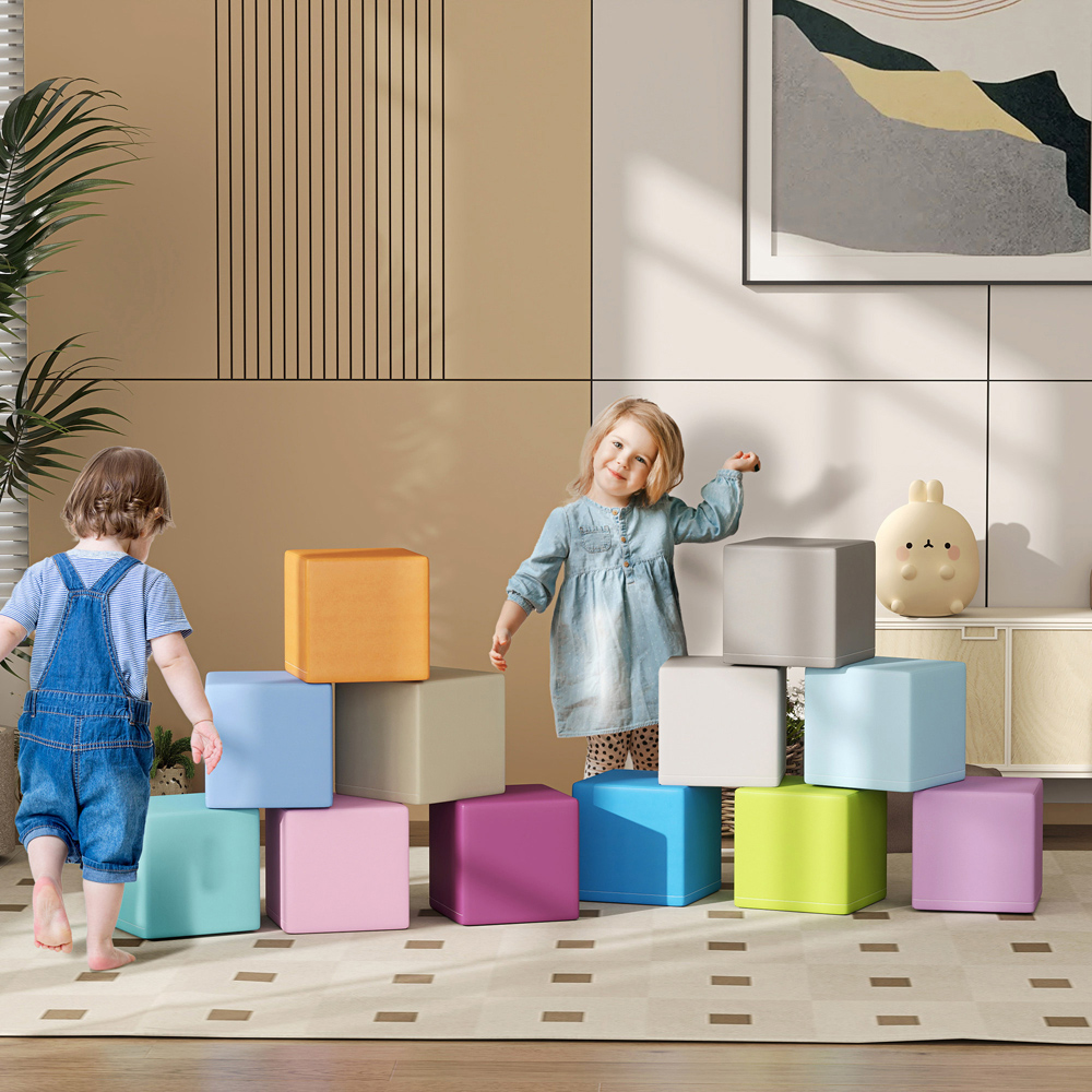 Tommy Toys Kids Blue Soft Foam Play Blocks Toy 12 Piece Image 2